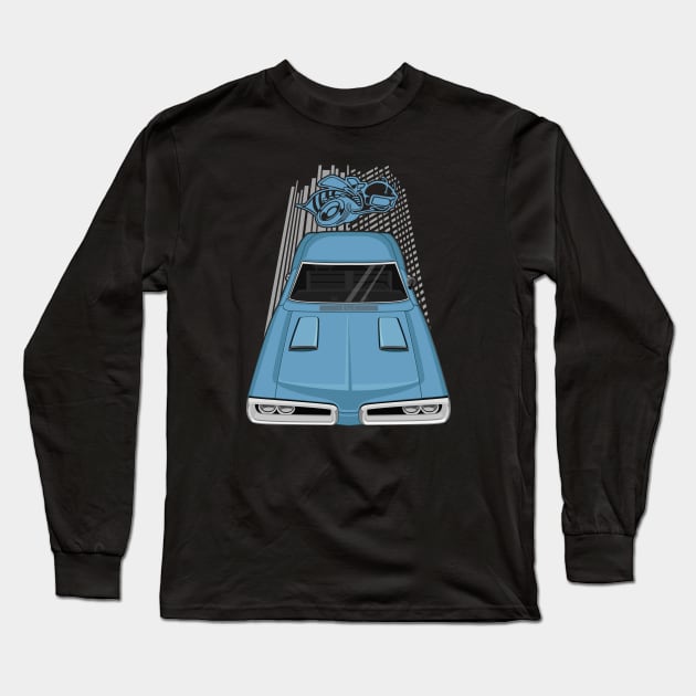 Dodge Coronet Super Bee 1970 - blue Long Sleeve T-Shirt by V8social